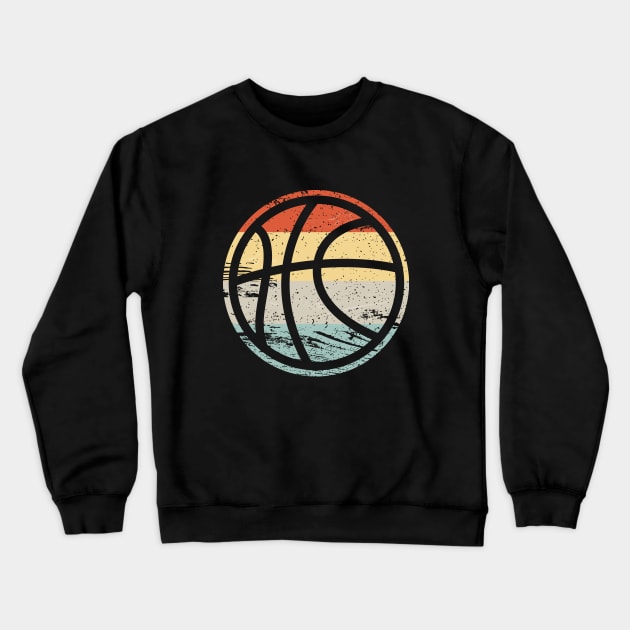 Vintage Retro Look Basketball Fan Or Player Gift Crewneck Sweatshirt by MarkusShirts